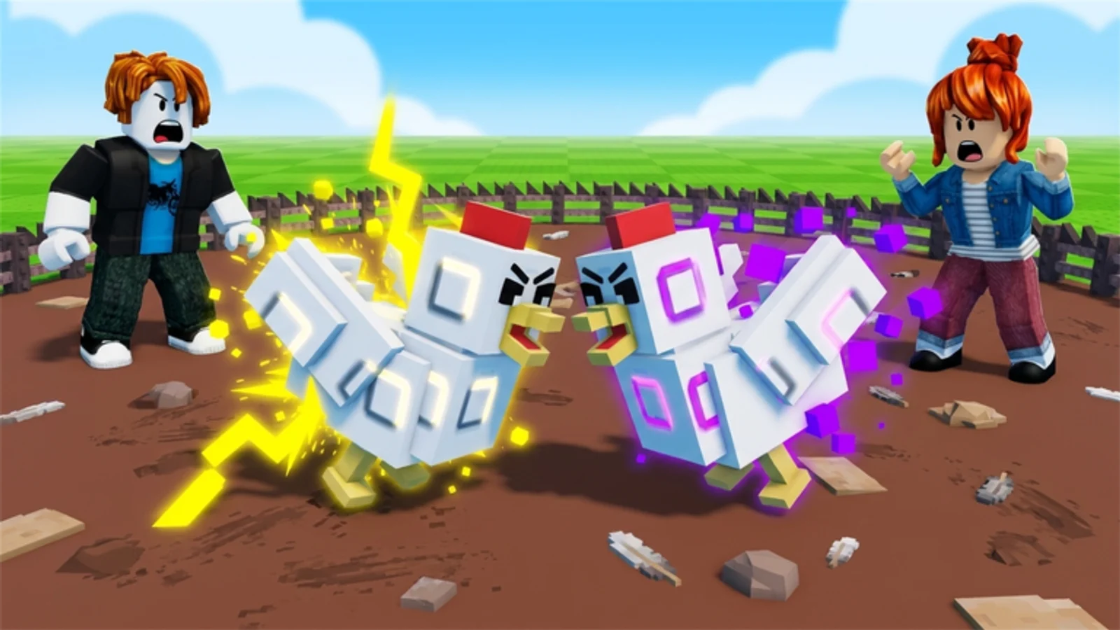 Official Grow a Chicken Fighter Roblox promotional artwork